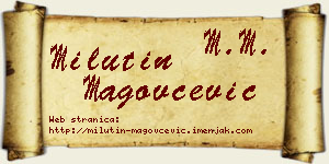 Milutin Magovčević vizit kartica